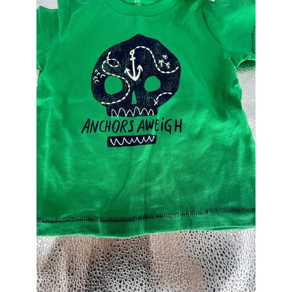 NWT Gymboree Green Graphic Short Sleeve T-Shirt Boys Size 6-12 Months